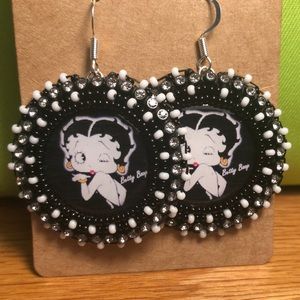 Handmade Beaded Earrings Betty Boop